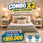 ⏳ Oferta Especial Mesas Auxiliares | Elige 1 o Aprovecha el Combo x2