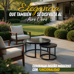Mesas de Centro Mármol Premium 2x1 (Grande + Mediana)