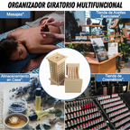 Organizador Giratorio para Aceites Esenciales y Cosméticos en Madera
