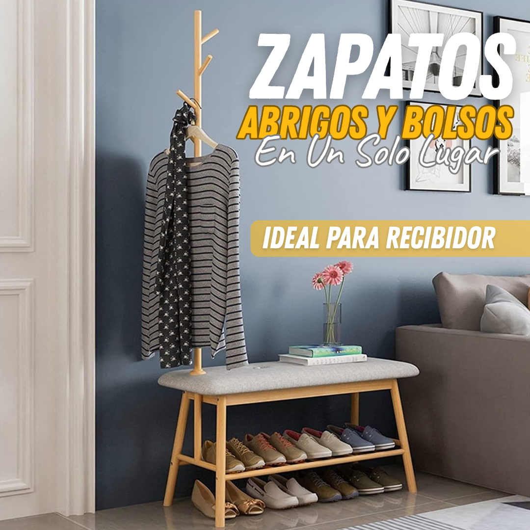 Banca Zapatero con Perchero para Recibidor