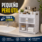 Gabinete Organizador Premium para Baño Con Repisas y Compartimento Cerrado