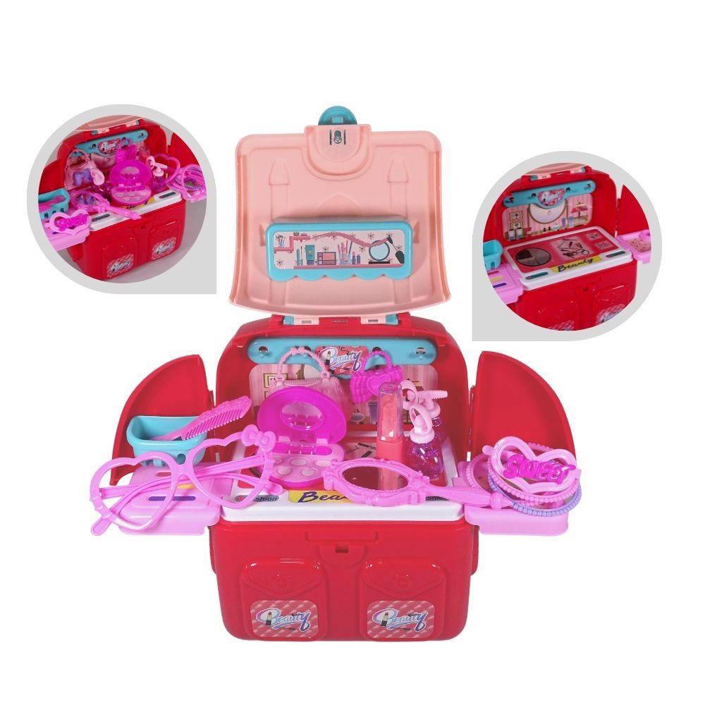 Set De Maquillaje De Juguete Para Niña Morral Con Accesorios