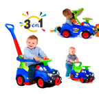 Carrito Infantil 3 En 1: Caminador, Paseador y montable