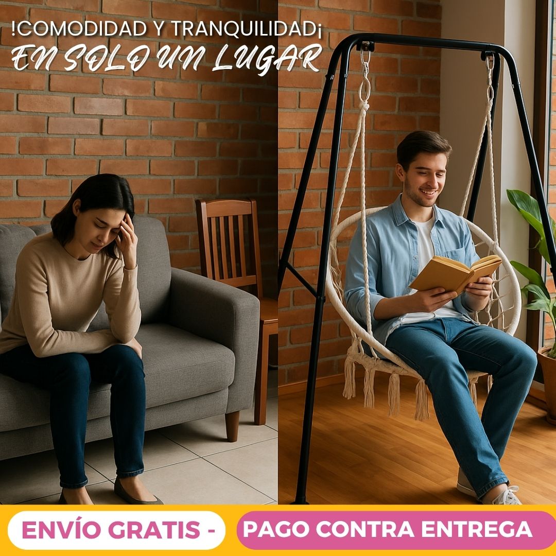 Silla Hamaca Tipo Columpio con Soporte TT