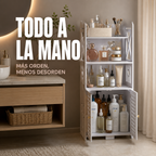 Mueble Organizador de Baño Compacto con Puertas y Estantes