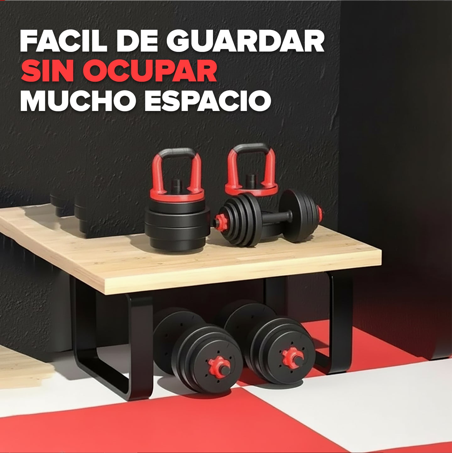 Pesas Mancuerna 20kg Set Convertible A Barra (Incluye agarre pesa Rusa Gratis)