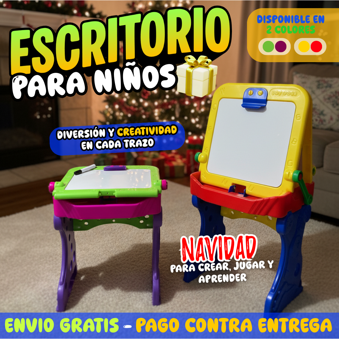 Escritorio Y Tablero 2 en 1 Con Silla