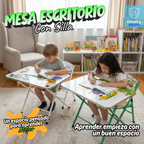 Combo Escritorio Plegable + Silla Infantil PREMIUM UNISEX