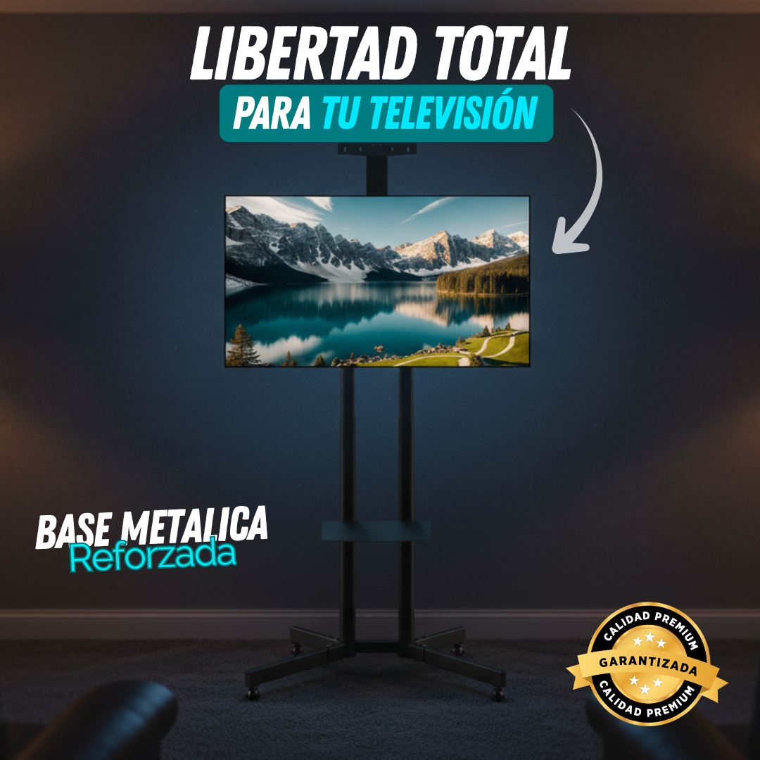 Carrito de TV móvil LED para TV de 32-75 pulgadas.
