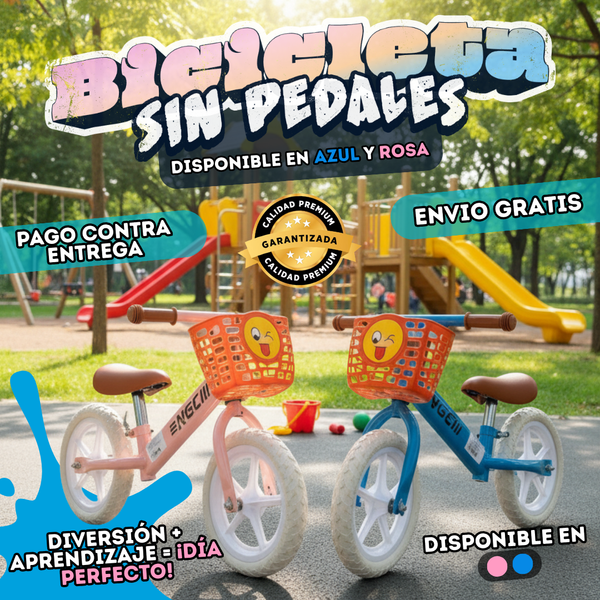 💯 Bici Sin Pedales Anticaídas Kids – Más Seguridad y Equilibrio