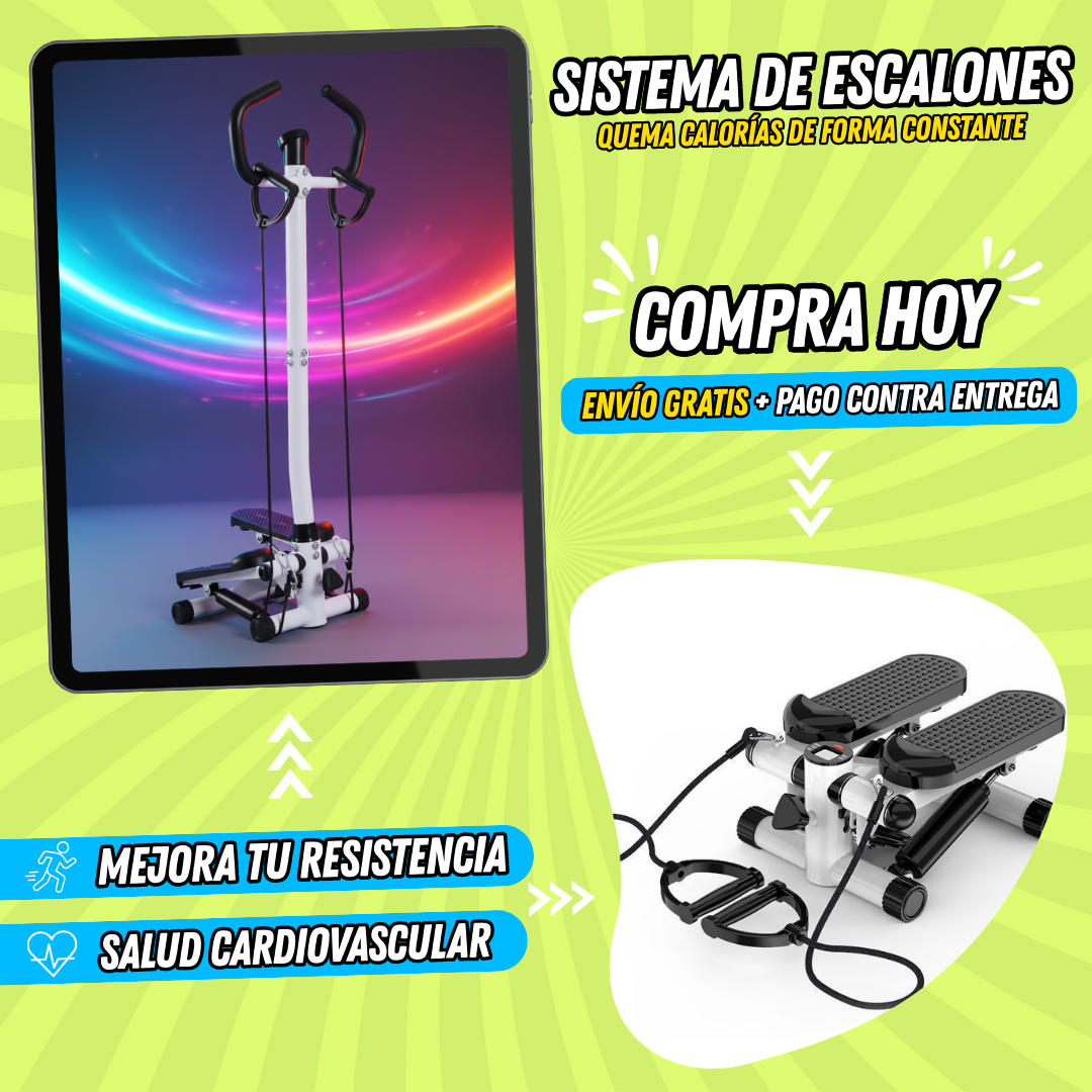 Stepper Activa Tu Cuerpo 2 en 1 🔥💪 (Piernas + Brazos en Casa 🏠✨)