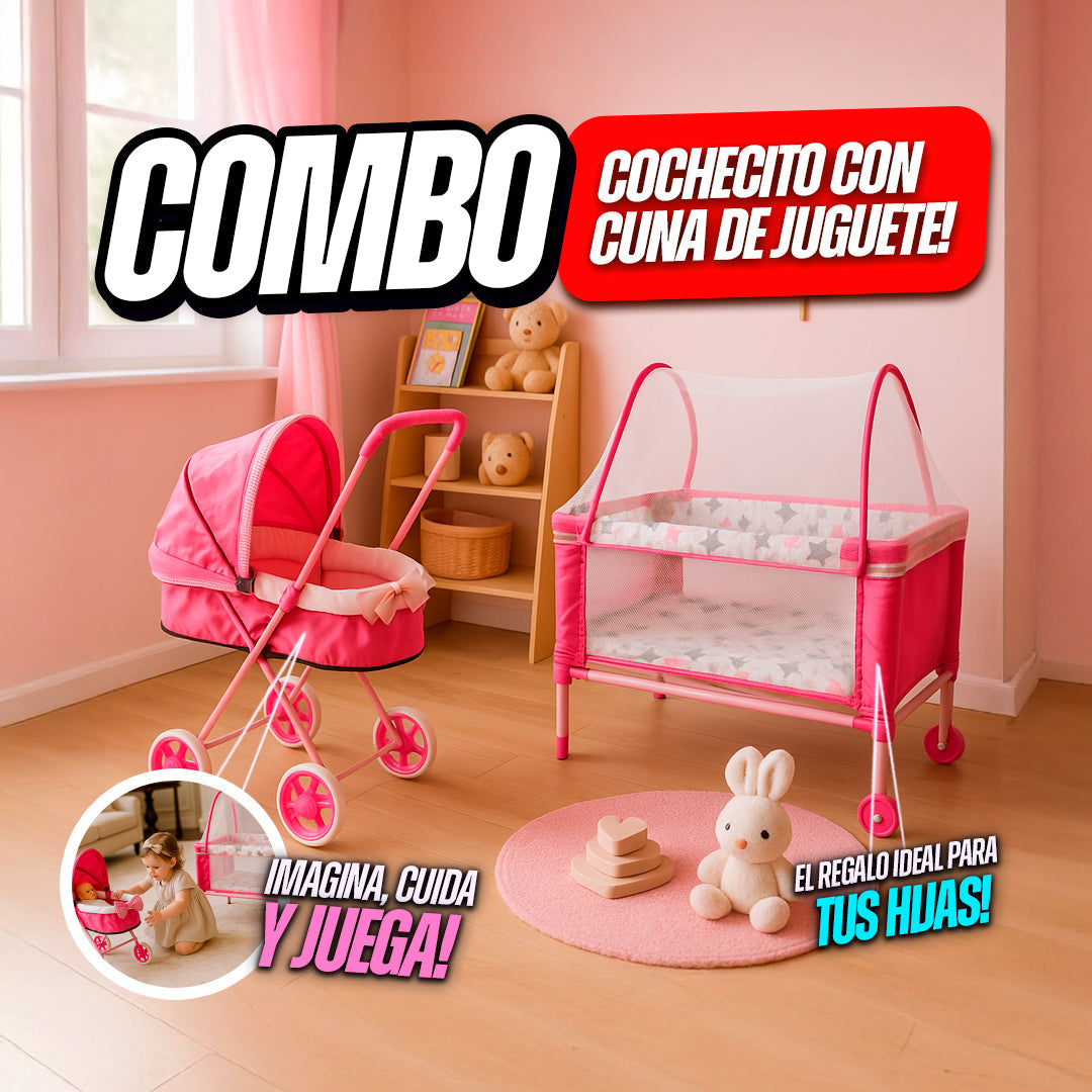COMBO Cochecito con Cuna. Gratis cuaderno de pintura mágico