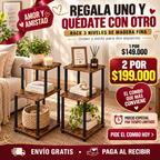 ⭐ Rack Premium 3 Niveles en Madera Fina – Organiza y Decora con Estilo