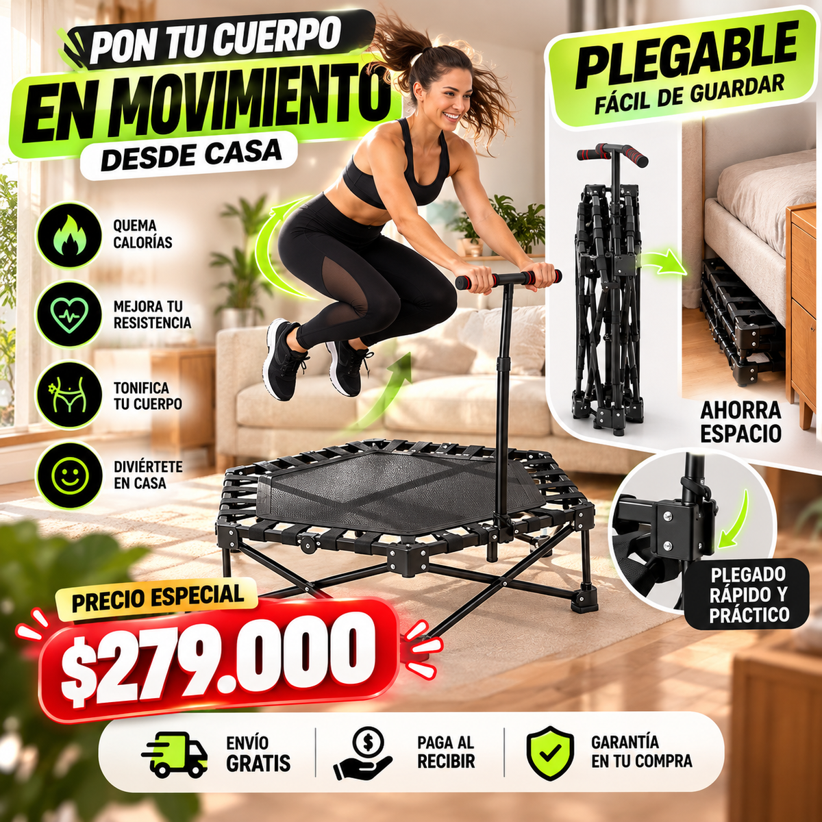 Trampolín Plegable