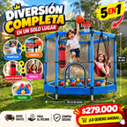 🧒🎪 Trampolín Infantil 5 en 1 – ¡Mucho Más que un Trampolín!