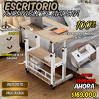 Mesa Plegable de Madera – Altura Regulable Inteligente 89cm x 80 x 40