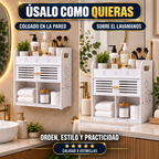 Gabinete Organizador Premium para Baño Con Repisas y Compartimento Cerrado