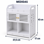 Gabinete Organizador Premium para Baño Con Repisas y Compartimento Cerrado