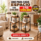 ⭐ Rack Premium 3 Niveles en Madera Fina – Organiza y Decora con Estilo