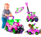 Carrito Infantil 3 En 1: Caminador, Paseador y montable