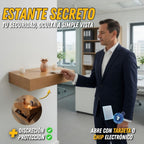 Repisa de Madera con Cajón Oculto Inteligente — Acceso por Tarjeta y Llavero de Proximidad ( 50x28x8)