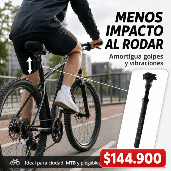 Poste de Sillín Amortiguado Premium para Bicicleta (Diámetro 27.2mm)
