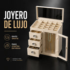 Joyero Europeo Organizador Premium con Espejo, Cajones y Compartimentos
