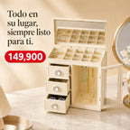Joyero Europeo Organizador Premium con Espejo, Cajones y Compartimentos