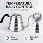 Tetera Cuello de Cisne 1.2L con Termómetro