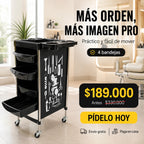 Carrito Organizador Profesional para Barbería y Peluquería con Ruedas