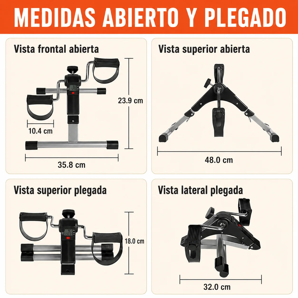 Mini Bicicleta Estática Ejercitador A Pedal Portátil Original